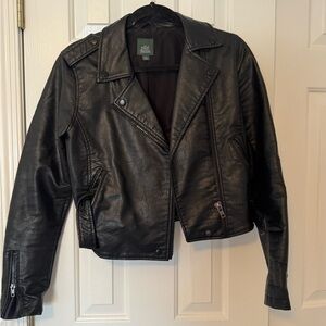 Wild Fable Black Leather Moto Jacket
